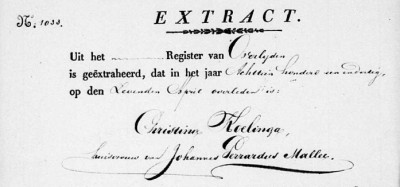 1832 - bijlage huwelijk Geertruij dochter van Johannes Gerardus Mallee