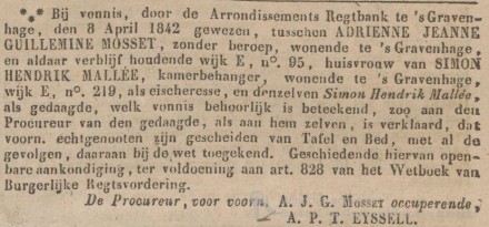 18420418 - Dagblad van 's Gravenhage - Simon Hendrik gescheiden