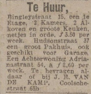 19150809 - Rotterdamsch Nieuwsblad - te huur
