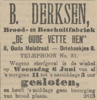 19000606 - Haagsche Courant - adv overlijden