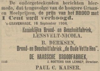 19040906-Haagsche Courant - prijsverhoging