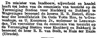 19201031-Rotterdamsche Courant - Hetzel commissie