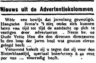 19201201 - Het Vaderland - advertentie - commentaar