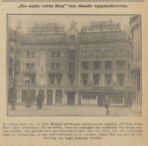 19240326 - Oude Vette Hen ten dode opgeschreven - Haagsche Courant