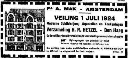 19240608-Nieuwe Rotterdamsche Courant - veiling