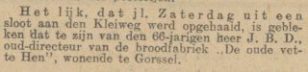 19251109-Haagsche Courant - Lijk van Jan Bernard gevonden