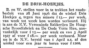 19280303-Het Vaderland huur voor winkel